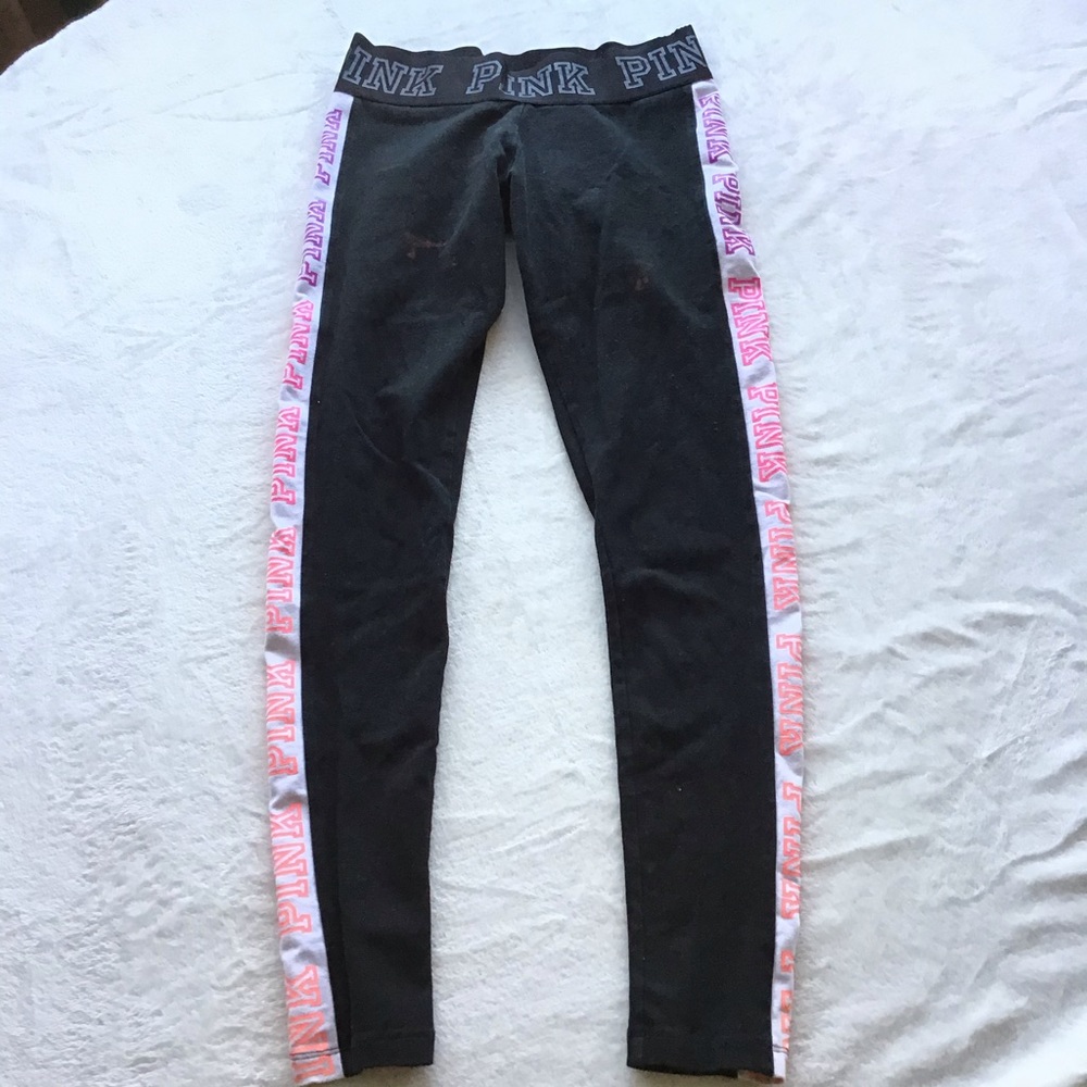 Pink leggings. Size small. Black